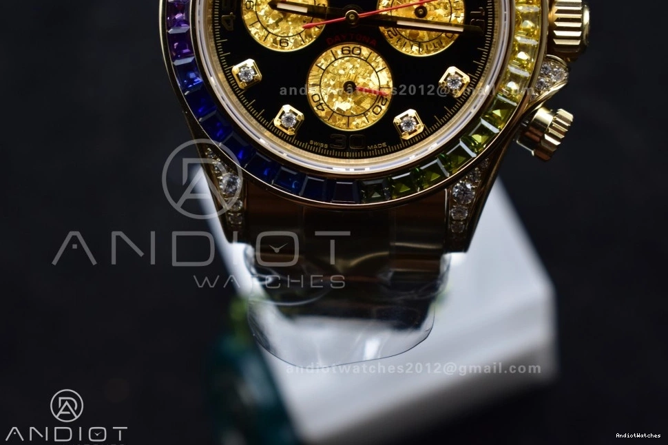 Bracelet SH Edition Dial 116598RBOW YG Timeless Daytona 1:1 Black Diamonds 779 Best ZF Rainbow on 0409